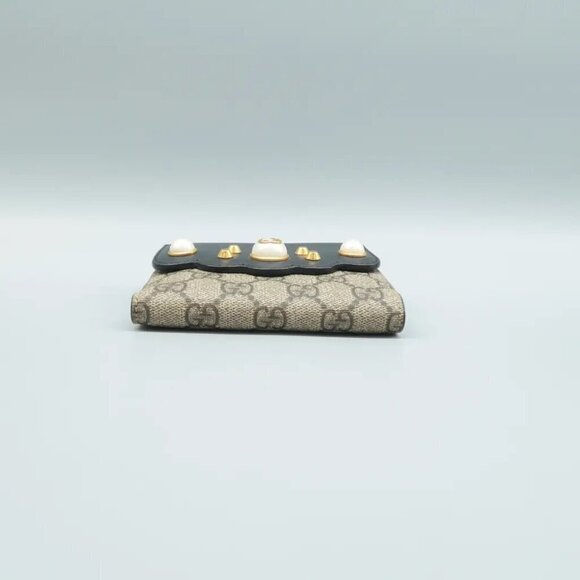 100% Authentic GUCCI Brown Canvas Wallet 120-062324 - Picture 4 of 12